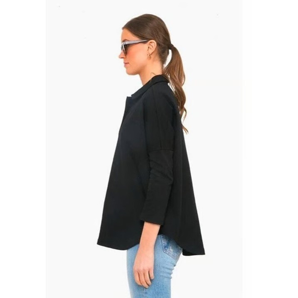 Tuckernuck x Pomander Place Black Easy Polo Swing Sweatshirt Size M/L Top - Picture 9 of 16